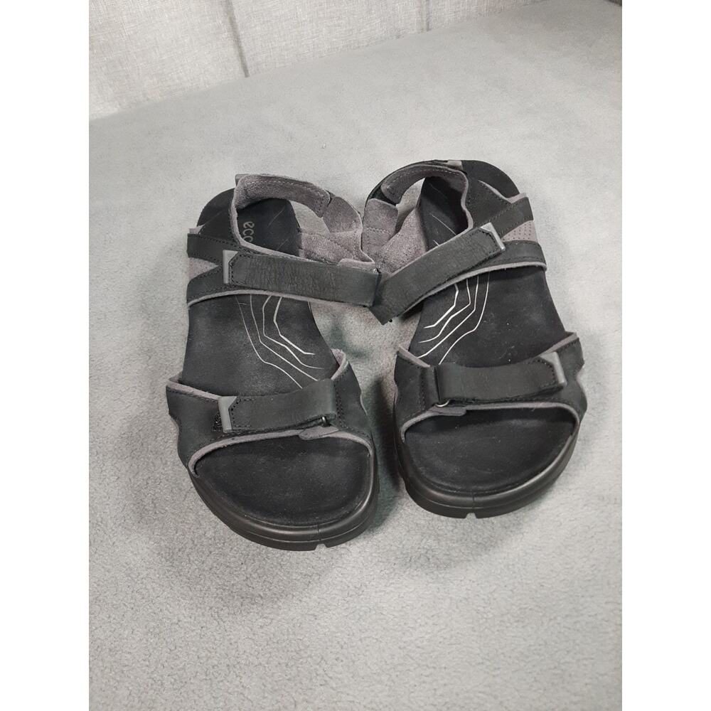Ecco Yucatan Sandals Mens 6-6.5/EU 39 Black Nubuck Gorpcore Hiking Nature Beach